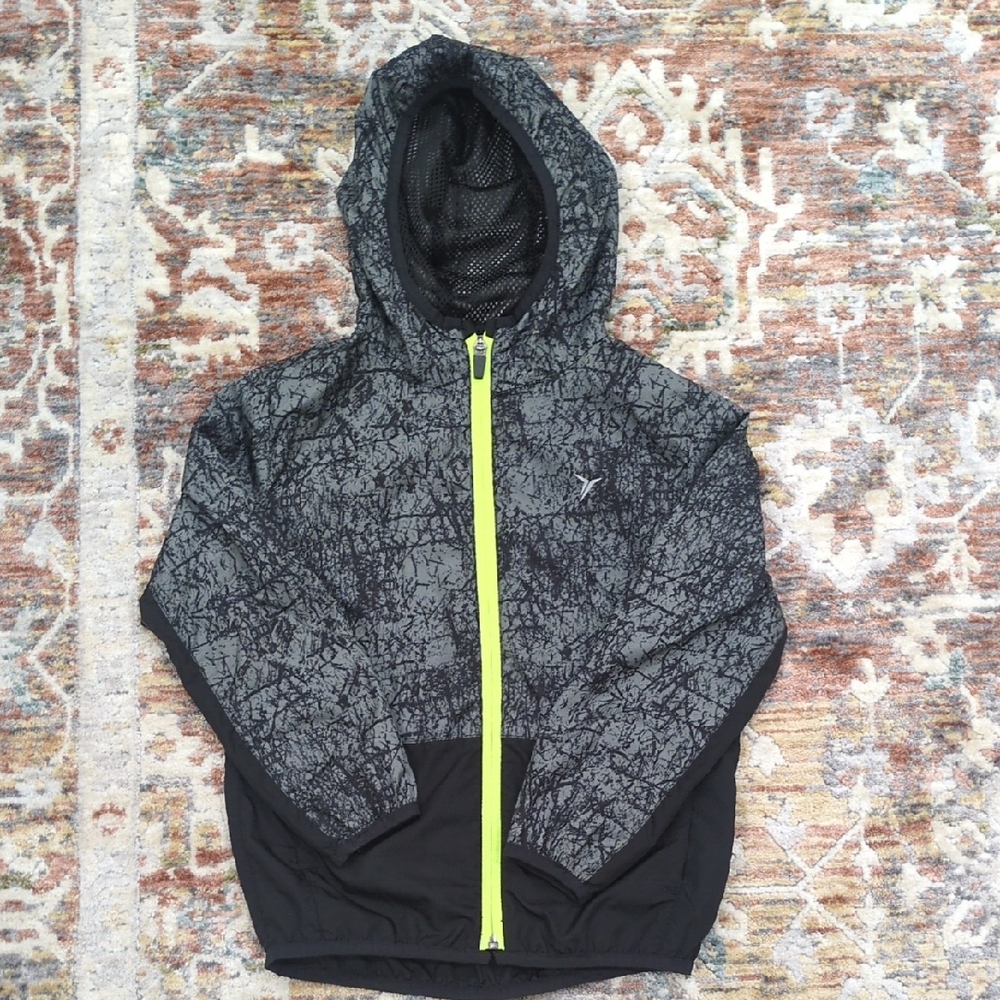 🖤 Old Navy Active Gray/Green/Black Windbreaker Jacket
